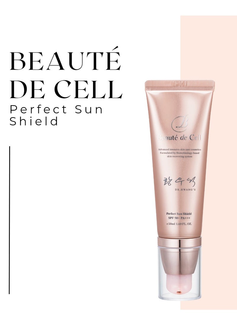 DraCell - Beaute de Cell Perfect Sun Shield (SPF 50+ PA+++) | A lightweight, hydrating anti-aging formula | Calming Complex | Niacinamide | Aqua Packing System - Image 1