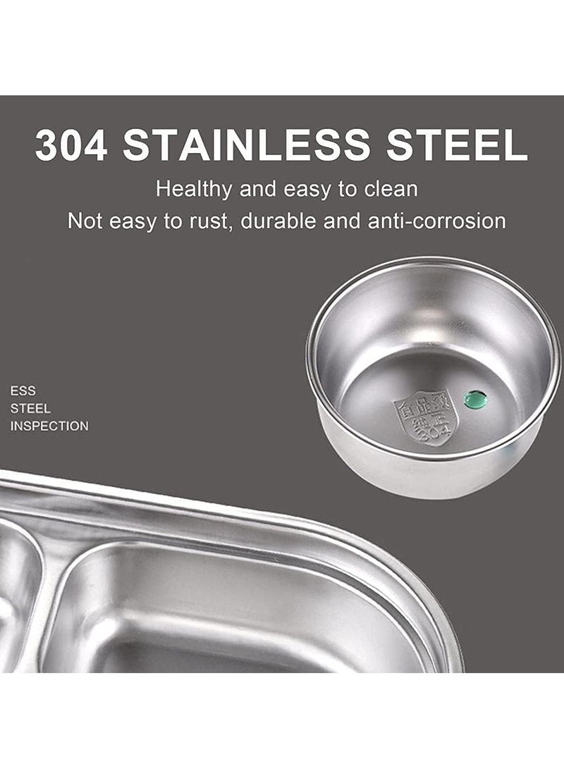 TOMSHOO Kids Lunch Box with Tableware,Customed for Kids Cartoon Bento Lunch Box，1100ml 4 compartment Insulated Lunch Box for Children | Leakproof | BFA Free | Dishwasher | Stainless Steel 26x20x7cm (Frozen) - Image 4