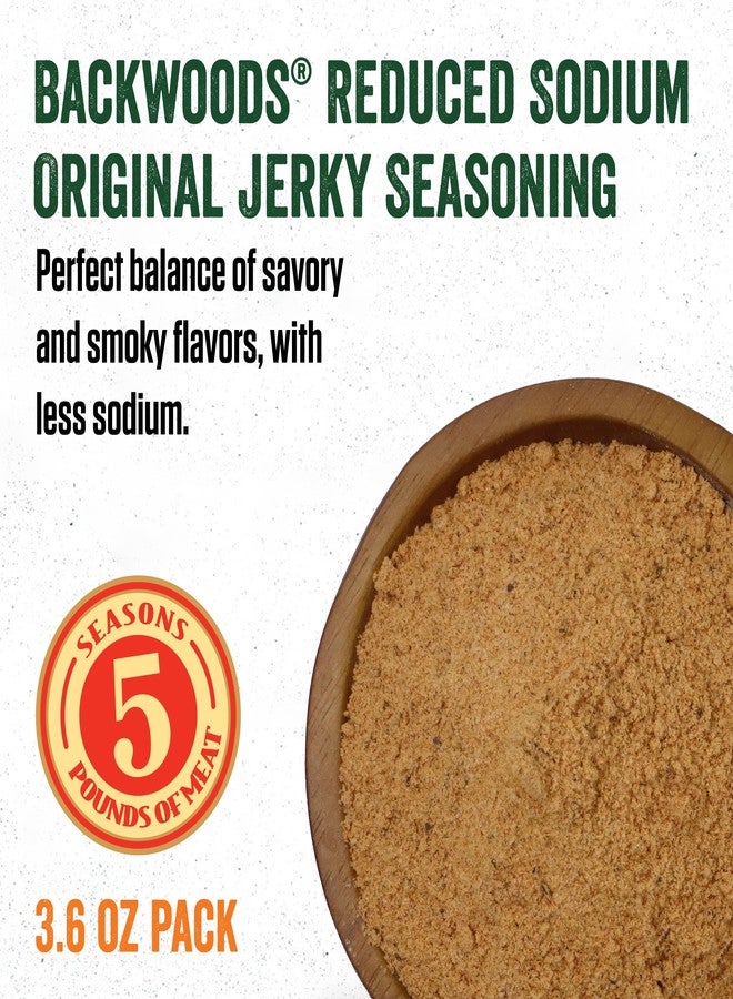 LEM Products Backwoods Reduced Sodium Original Jerky Seasoning, Ideal for Wild Game and Domestic Meat, Seasons Up to 5 Pounds of Meat, 3.6 Ounce Packet with Pre-Measured Cure Packet Included - Image 3