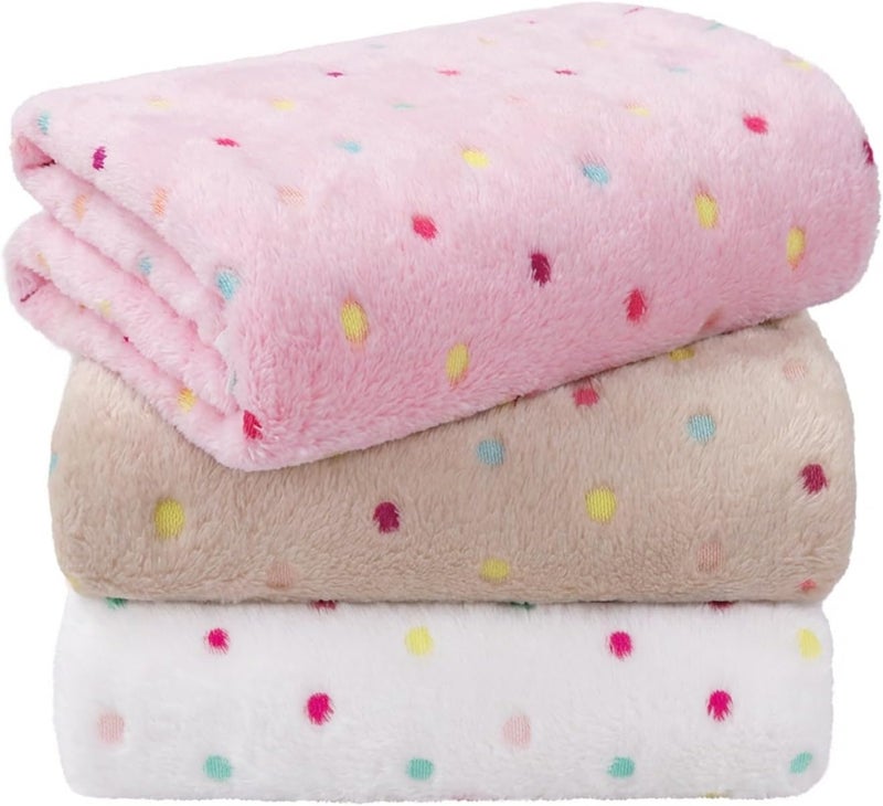 LINENLUX 3-Piece Soft Plush Dog Blanket Set - Cozy Flannel for Puppies, Cats & Pets - Image 1