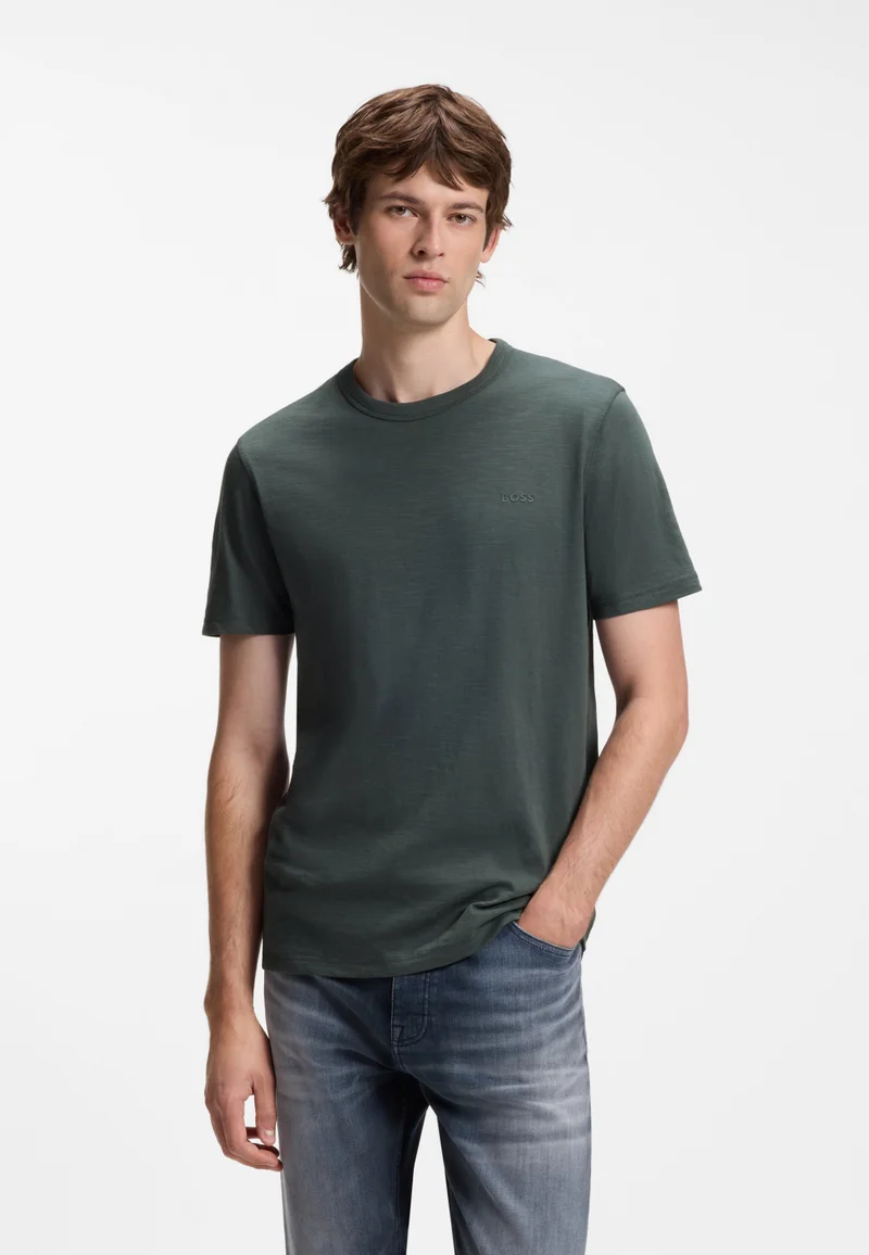 BOSS Cotton-jersey T-shirt with logo detail