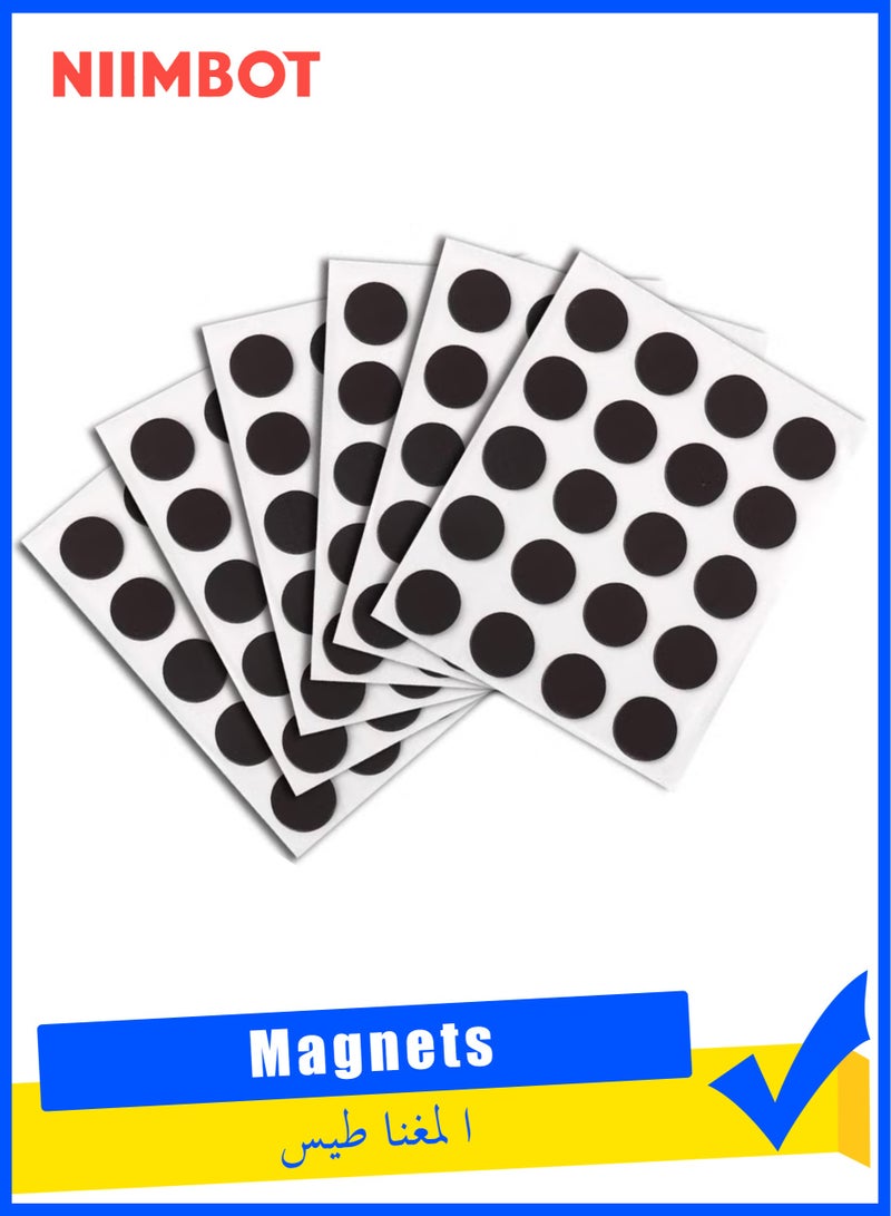 NIIMBOT 120 Pcs Round Magnets with Adhesive Backing Flexible Self Adhesive Magnets for Crafts Small Sticky Magnetic Dots for Hanging Light Objects DIY School Office Home - Image 1
