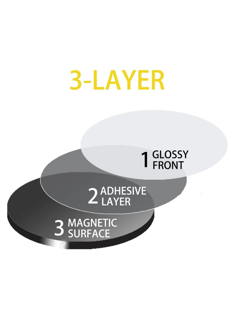 NIIMBOT 120 Pcs Round Magnets with Adhesive Backing Flexible Self Adhesive Magnets for Crafts Small Sticky Magnetic Dots for Hanging Light Objects DIY School Office Home - Image 3