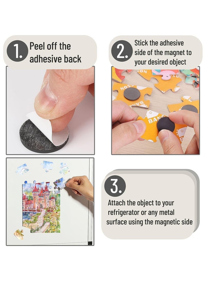 NIIMBOT 80 Pcs Round Magnets with Adhesive Backing, Self Adhesive Magnetic Dots for Crafts, Small Sticky Magnetic Dots for Hanging Light Objects, Flexible Magnets for Refrigerator and Whiteboard, Strong Removable Magnets for DIY School Office Home, Black 20mm x 2mm - Image 4