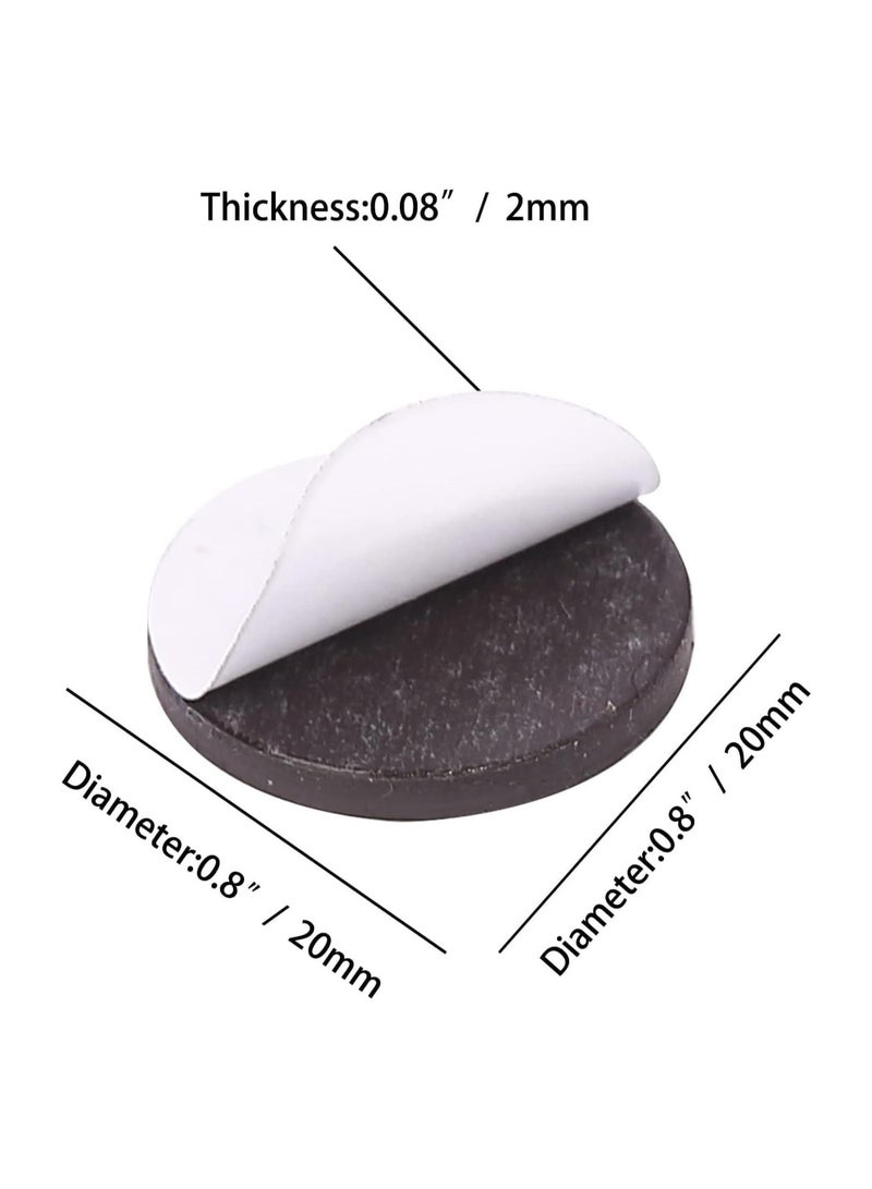 NIIMBOT 80 Pcs Round Magnets with Adhesive Backing, Self Adhesive Magnetic Dots for Crafts, Small Sticky Magnetic Dots for Hanging Light Objects, Flexible Magnets for Refrigerator and Whiteboard, Strong Removable Magnets for DIY School Office Home, Black 20mm x 2mm - Image 3