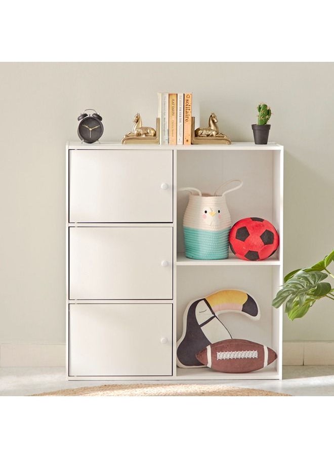 Home Box Vanilla Junior 3-Door Storage Unit with 2 Open Shelves 29.8x89x82 cm  - Image 2
