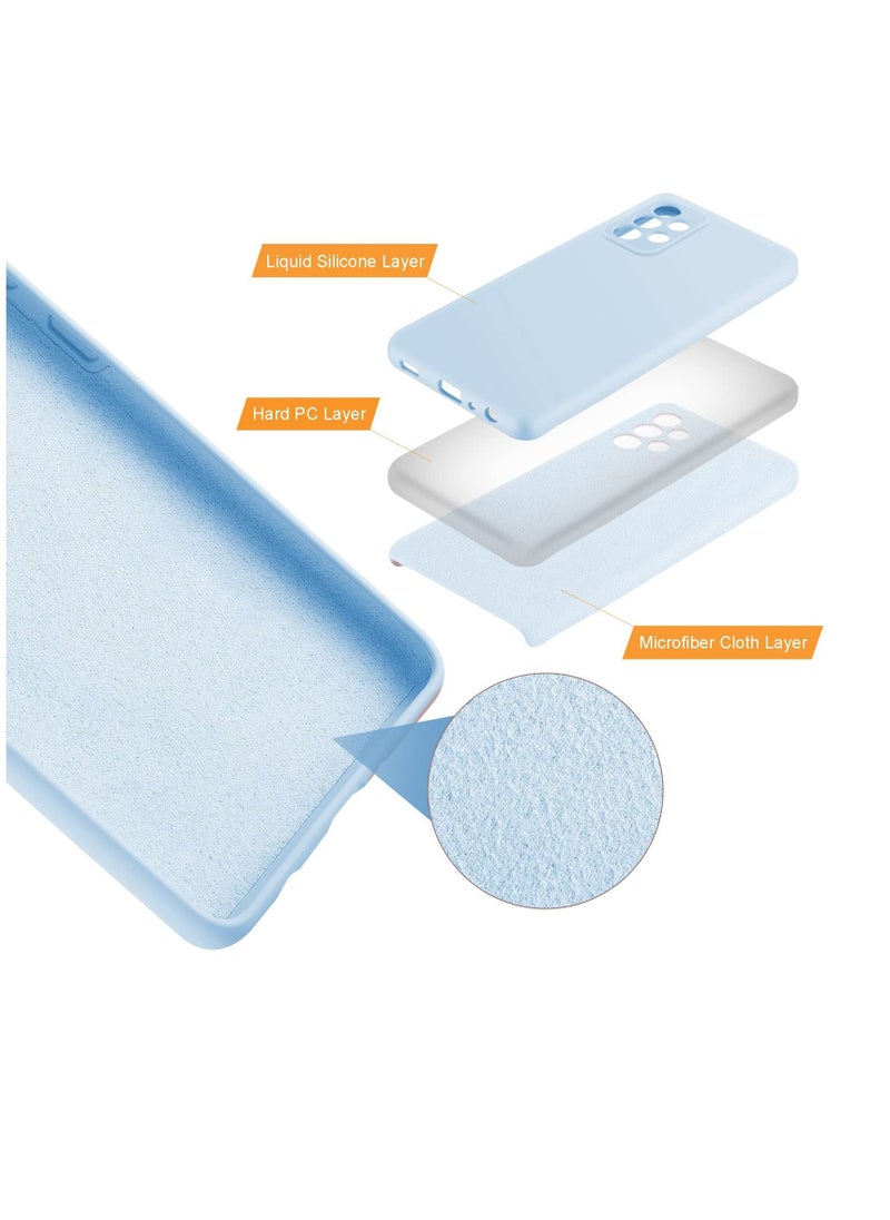 Samsung Galaxy A52 Case Soft Liquid Silicone with Inside Microfiber Lining Camera Protective Back Cover for Galaxy A52