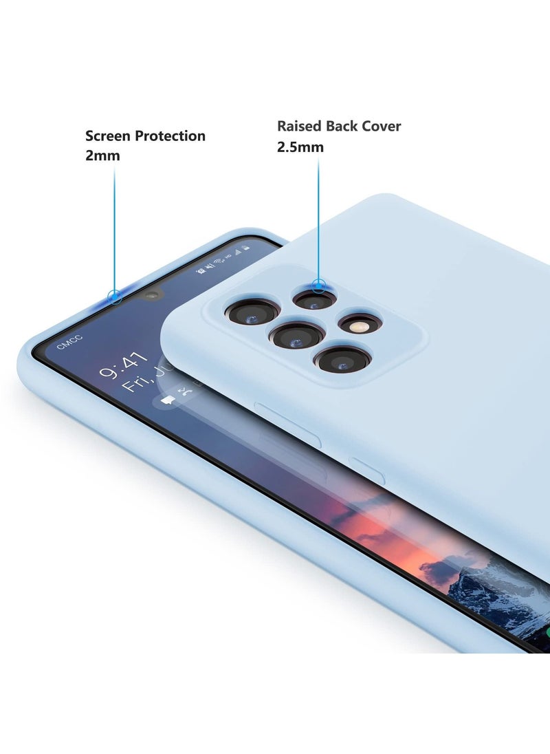 Samsung Galaxy A52 Case Soft Liquid Silicone with Inside Microfiber Lining Camera Protective Back Cover for Galaxy A52