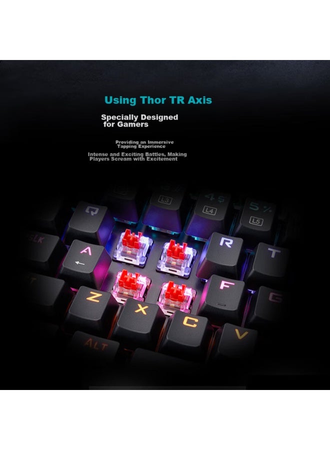 Thunderobot K104 Midnight Wired Mechanical Keyboard With Rgb Backlight For Gaming, Laptop, Office, Home Use, Full Anti-ghosting, No Fear Of Backlash, For Honor Of Kings And Cs2, Blue Switch - Image 1