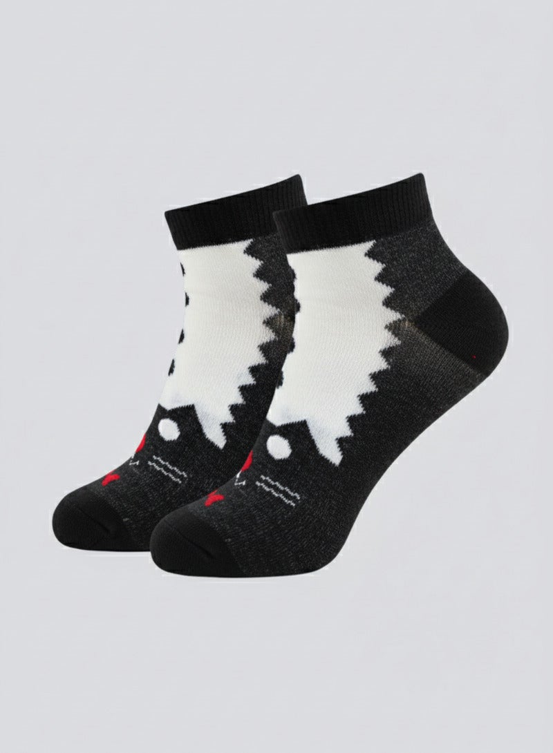 "Smiling Face" Cat Ankle Socks - Cute Animal Design (Unisex, 1-Pair Pack) - Image 2