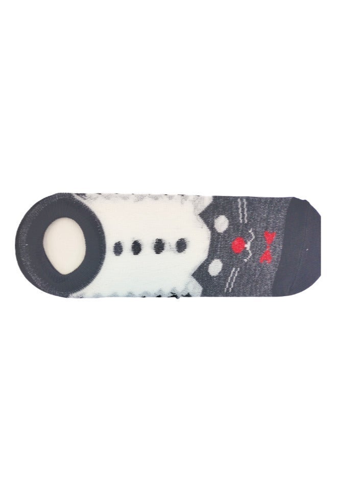 "Smiling Face" Cat Ankle Socks - Cute Animal Design (Unisex, 1-Pair Pack) - Image 3