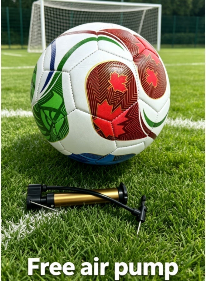 Official Size 5 Football, Soft Touch Adult Training Soccer Ball, Professional Indoor Outdoor Sports Ball for Youth & Kids, Free Pump & Net Bag - Image 4