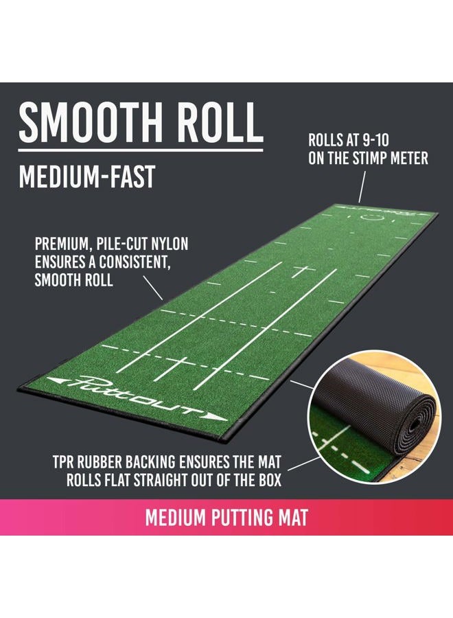PuttOut Unisex's Pro Golf Putting Mat, Green, 240 x 50 cm - Image 4