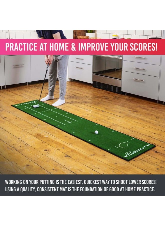 PuttOut Unisex's Pro Golf Putting Mat, Green, 240 x 50 cm - Image 3