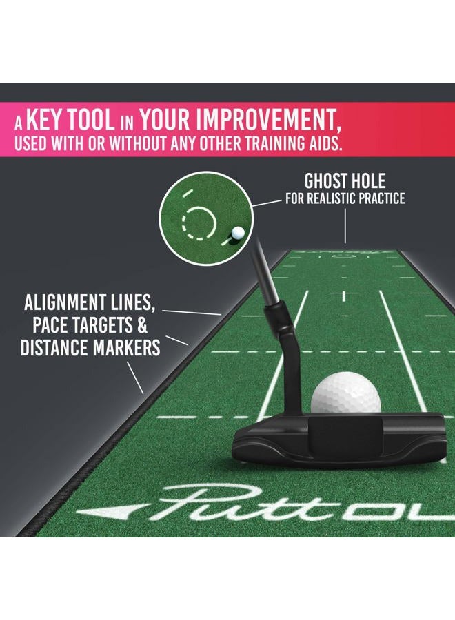 PuttOut Unisex's Pro Golf Putting Mat, Green, 240 x 50 cm - Image 5