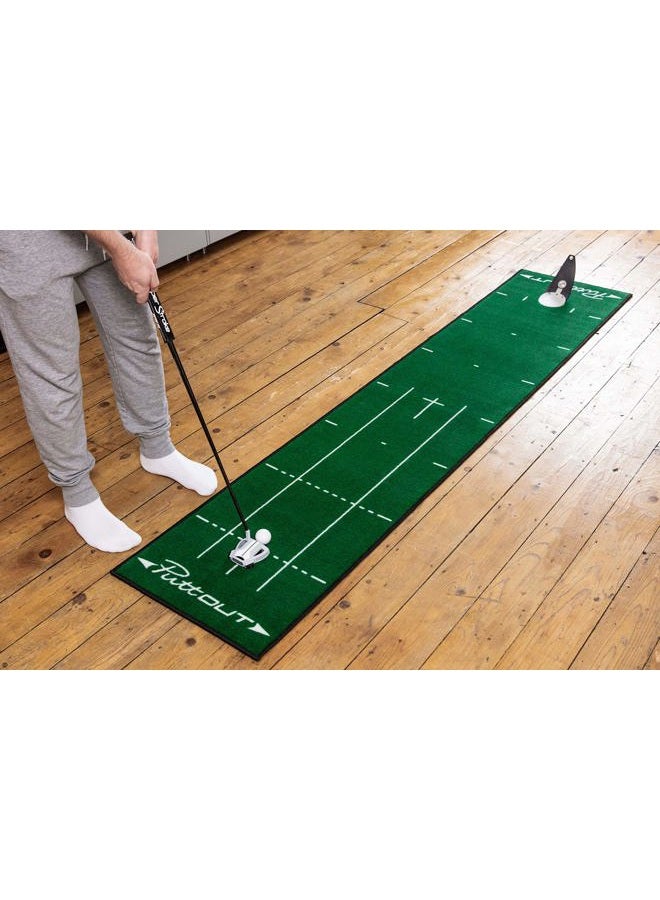 PuttOut Unisex's Pro Golf Putting Mat, Green, 240 x 50 cm - Image 2
