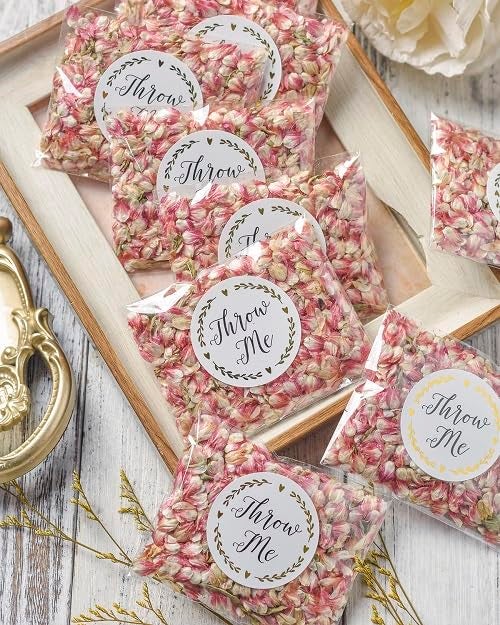 Rainbow Pana RainbowPana 50 Pack Biodegradable Confetti, Dried Flower Petals, Biodegradable Flower Petals for Weddings, Confetti, Wedding Send Off Ideas, Wedding Exit Ideas - Pink Globe Amaranth … - Image 3