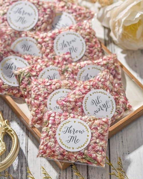 Rainbow Pana RainbowPana 50 Pack Biodegradable Confetti, Dried Flower Petals, Biodegradable Flower Petals for Weddings, Confetti, Wedding Send Off Ideas, Wedding Exit Ideas - Pink Globe Amaranth … - Image 5