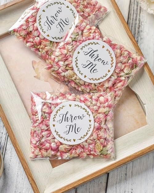 Rainbow Pana RainbowPana 50 Pack Biodegradable Confetti, Dried Flower Petals, Biodegradable Flower Petals for Weddings, Confetti, Wedding Send Off Ideas, Wedding Exit Ideas - Pink Globe Amaranth … - Image 2