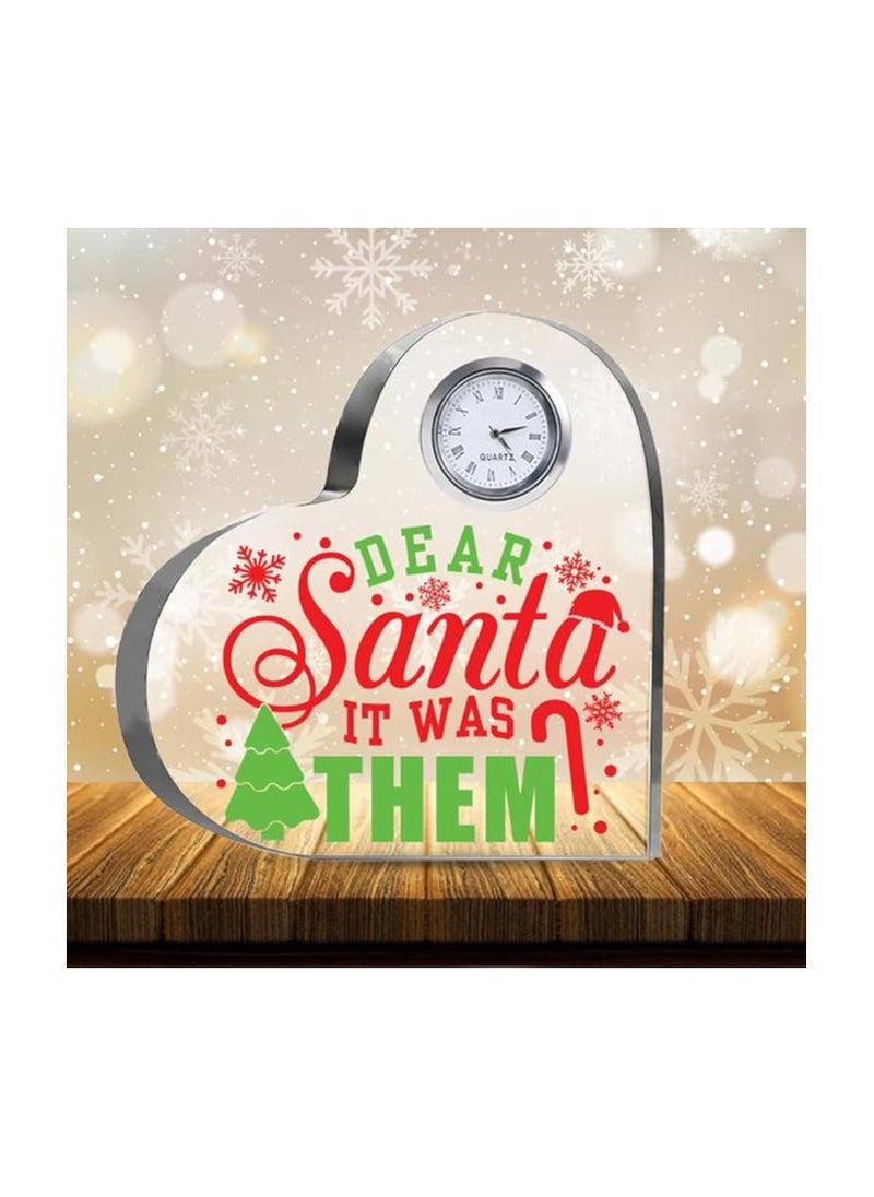 PRINTSHOP4ME Christmas Heart-Shaped Crystal Clock Gift-Thoughtful Presents Gifts For Your Friends And Family  - Image 3