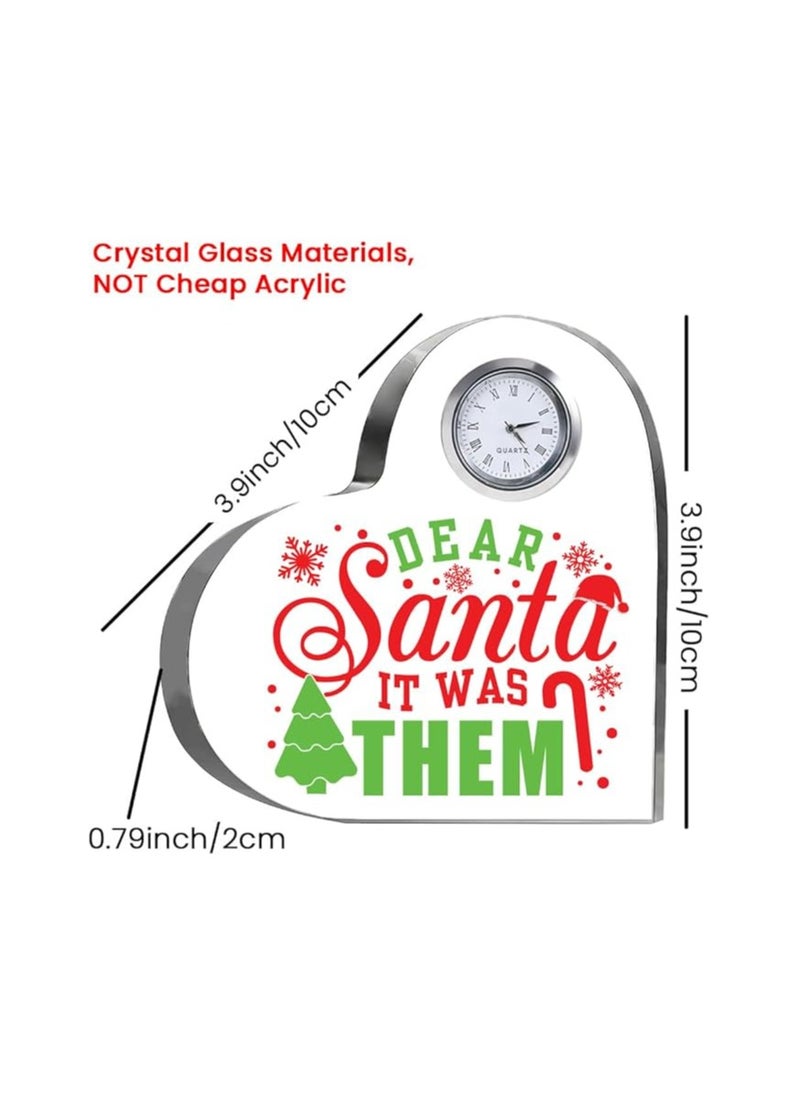 PRINTSHOP4ME Christmas Heart-Shaped Crystal Clock Gift-Thoughtful Presents Gifts For Your Friends And Family  - Image 4