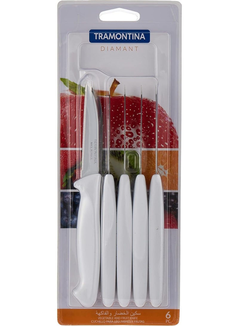TRAMONTINA 6 Piece Pairing Knife Set - Stainless Steel Flatware Silverware Set Sharp Professional Kitchen Chef Cooking Knives set 