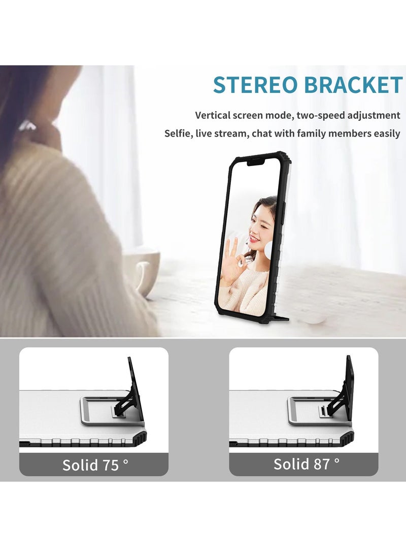 TEAM LUXURY Xiaomi Poco X4 Pro 5G White Mobile Phone Case Cover, Innovative Telescopic Bracket, Sliding Protection Camera Window, Bumper Shockproof Phone Back Cover  - Image 2