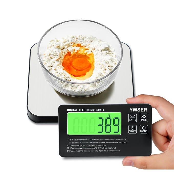33LB WIRELESS MAGNETIC DIGITAL KITCHEN SCALE WITH REMOTE LCD DISPLAY SPLITDESIGNED FOR EASY CLEANING 01OZ1G PRECISION 7 UNITS TARE FUNCTION FOR BAKING COOKING MEAL PREP