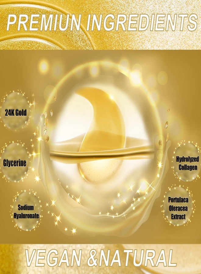 CCbeauty 24K Gold Under Eye Patches for Puffy Eyes, Dark Circles and Puffiness, Collagen Hydrating Mask Skincare, Gel Pads for Eye Bags and Wrinkles Under Eye Treatment,30pairs - Image 2