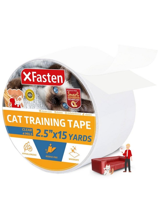 إكس فاستين شريط تدريب القطط المضاد للخدش، شفاف، 2.5 بوصة × 15 ياردة (لفافة واحدة) - Image 1