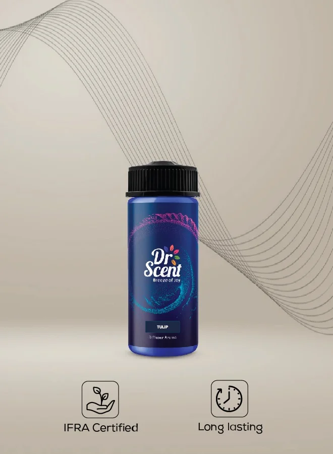 Dr Scent Breeze of Joy Diffuser Aroma Oil – TULIP | Luxurious Fragrance with Apple and Brazilian Orange Base, Lavender, Lychee and Peach Middle, Lily, Jasmine, and Magnolia as Bottom Notes. (170ml)