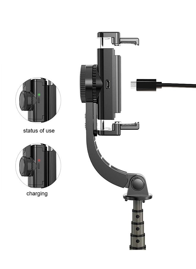 Generic - Q08 Mobile Phone Handheld Stabilizer 360° Rotation 80cm Tripod with Wireless Remote Anti-Shake Tripod Stand Bluetooth selfie stick For Video Vlogging Tripod For Android IOS Smartphone Black - Image 1