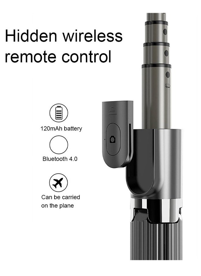Generic - Q08 Mobile Phone Handheld Stabilizer 360° Rotation 80cm Tripod with Wireless Remote Anti-Shake Tripod Stand Bluetooth selfie stick For Video Vlogging Tripod For Android IOS Smartphone Black - Image 1