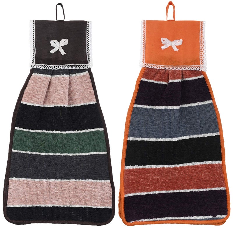 Kuber Industries Hanging Cotton 2 Pieces Cotton Washbasin Napkin/Hand Towel for Kitchen and Bathroom (Multi) - CTKTC45547 - Image 1