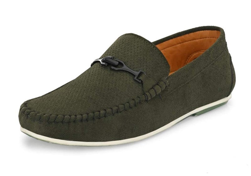 MACTREE Men's Green Premium Casual Loafers Mkfashion-9 - Image 3