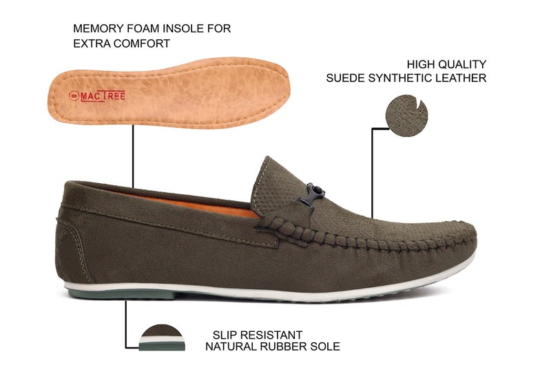 MACTREE Men's Green Premium Casual Loafers Mkfashion-9 - Image 4