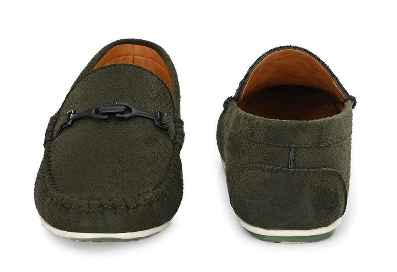 MACTREE Men's Green Premium Casual Loafers Mkfashion-9 - Image 5