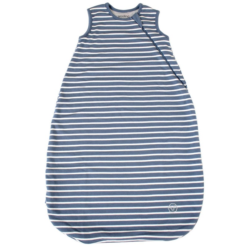 Woolino Merino Wool and Organic Cotton Baby Sleep Bag - 4 Season Classic Sleep Sack for Baby - Two-Way Zipper Sleeping Bag for Baby and Toddler - 6-18 Months - Navy Blue - Image 2