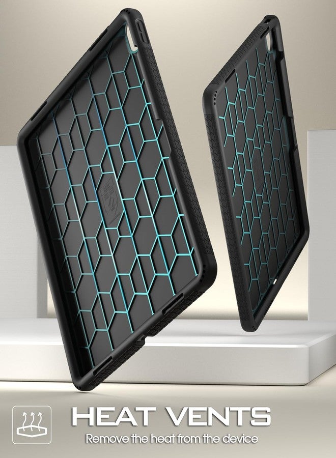 Poetic TurtleSkin Series Designed for iPad Air 13 (2025/2024) Case, Heavy Duty Shockproof Kids Friendly Silicone Protection Cover, Black - Image 2