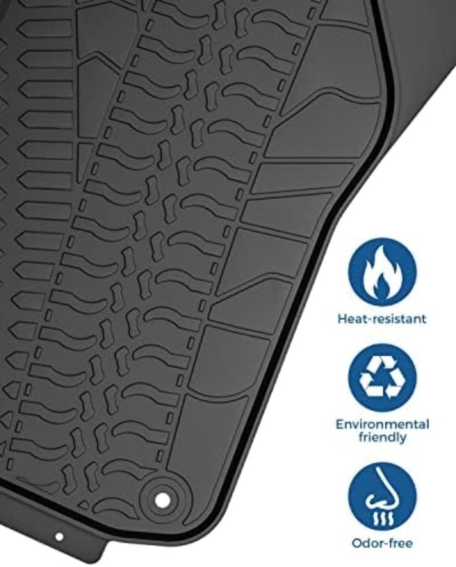جوي توتوس حصيرة الشحن JOYTUTUS تناسب سيارة رانغلر JL 4X4 مع مكبر صوت أصلي، حصيرة شحن للصندوق بحماية ضد جميع الظروف الجوية، بطانات حمولة متينة ومقاومة للماء وعديمة الرائحة، قوية التحمل لسيارة رانغلر JL موديلات 2018-2023 ذات الأربعة أبواب - غير مناسبة لطراز 4XE - Image 4
