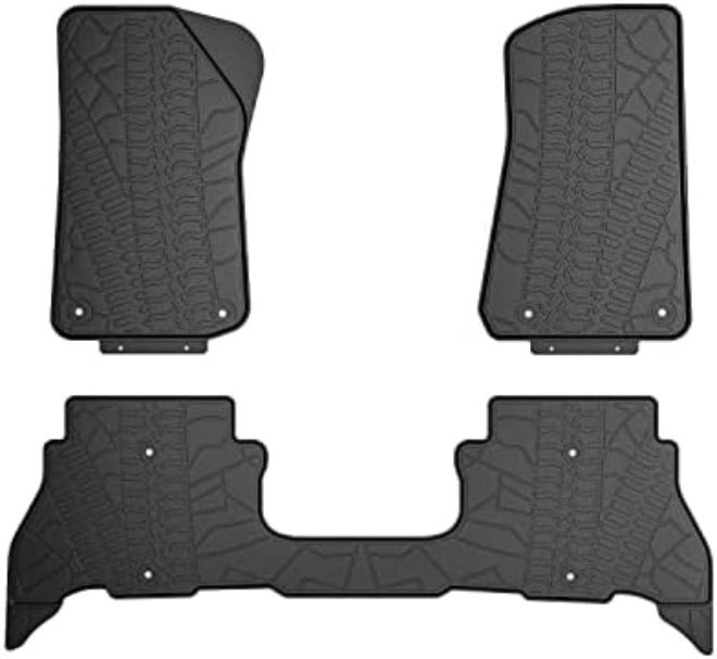جوي توتوس حصيرة الشحن JOYTUTUS تناسب سيارة رانغلر JL 4X4 مع مكبر صوت أصلي، حصيرة شحن للصندوق بحماية ضد جميع الظروف الجوية، بطانات حمولة متينة ومقاومة للماء وعديمة الرائحة، قوية التحمل لسيارة رانغلر JL موديلات 2018-2023 ذات الأربعة أبواب - غير مناسبة لطراز 4XE - Image 3