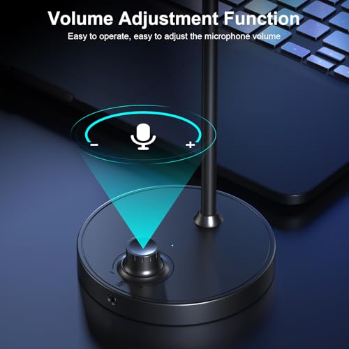 Aokeo USB Desktop Microphone, Computer Microphone for PC with Noise Cancellation & Click to Mute Function for Recording, Gaming, Podcasting, Streaming, YouTube, Mac, Laptop - Image 3