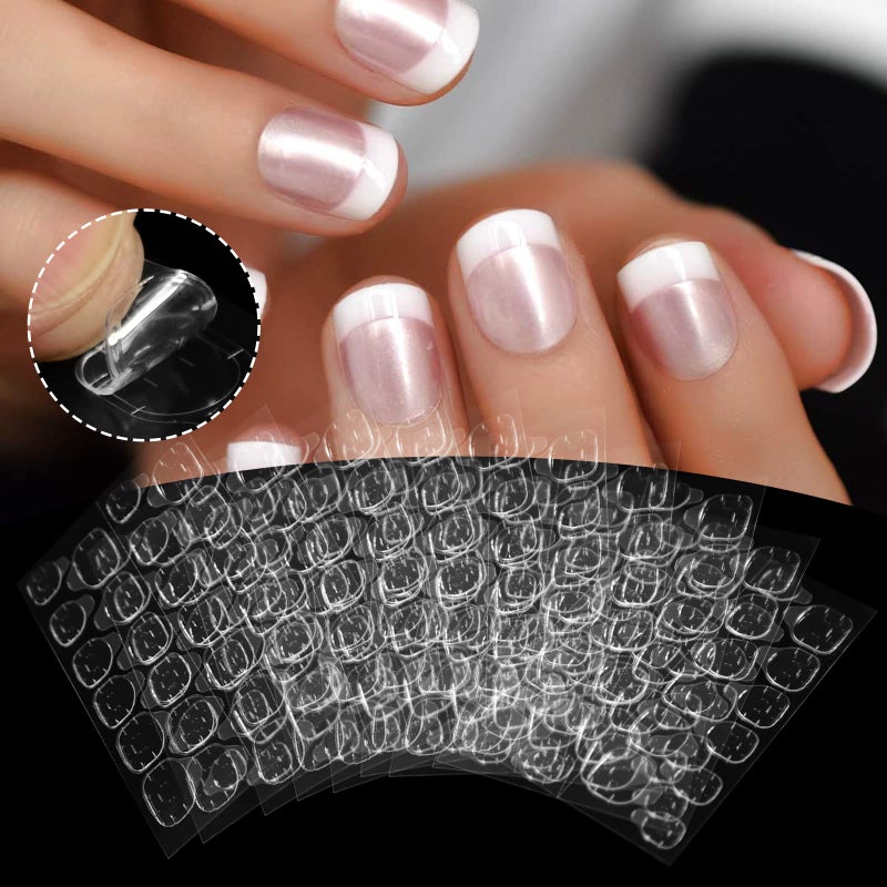 EchiQ Pink Metallic Fake Nails Short Full Cover Mirror Salon False Nail Art Tips for Women Decoration - Image 3