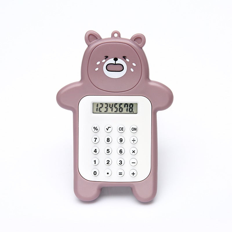 Supply Mini Calculator Cartoon Cute Bear Calculator Student Mini Portable Small Calculator - Image 1