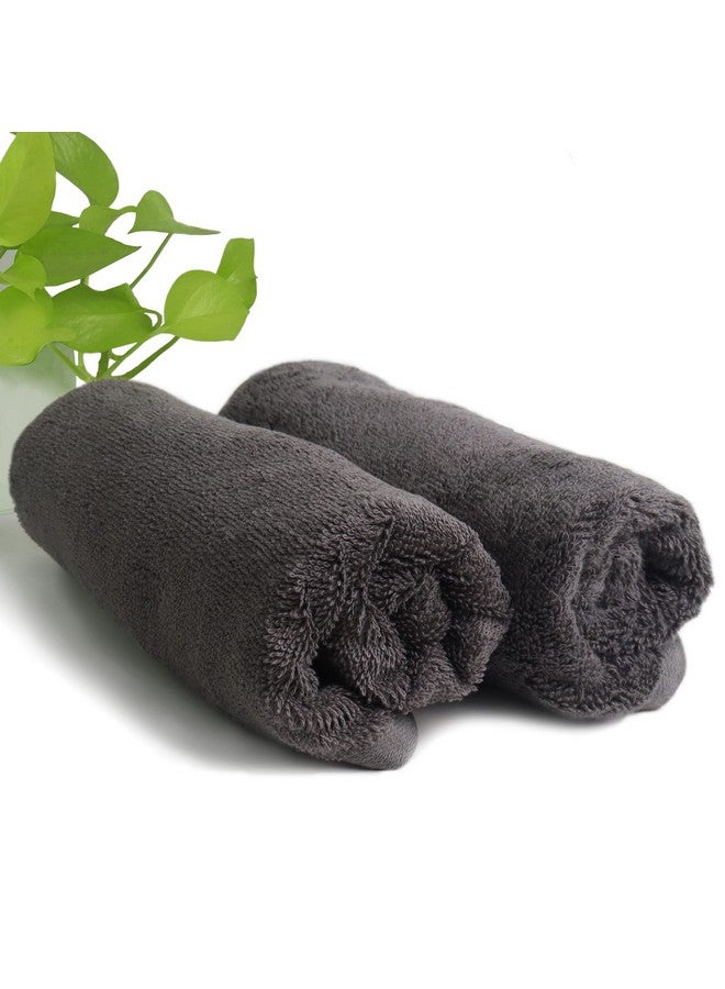 HEELIUM Bamboo Hand Towel | Ultra Absorbent & Anti-Bacterial | 3X Softer Than Cotton Towels | 65 X 40 cm - 600 GSM | Pack of 2 - Grey - Image 1