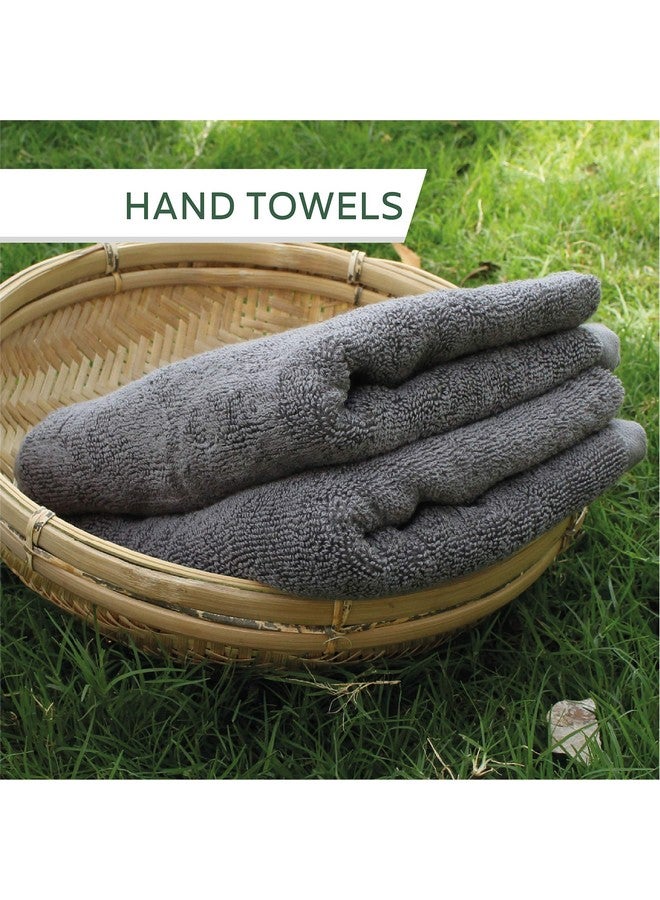 HEELIUM Bamboo Hand Towel | Ultra Absorbent & Anti-Bacterial | 3X Softer Than Cotton Towels | 65 X 40 cm - 600 GSM | Pack of 2 - Grey - Image 5