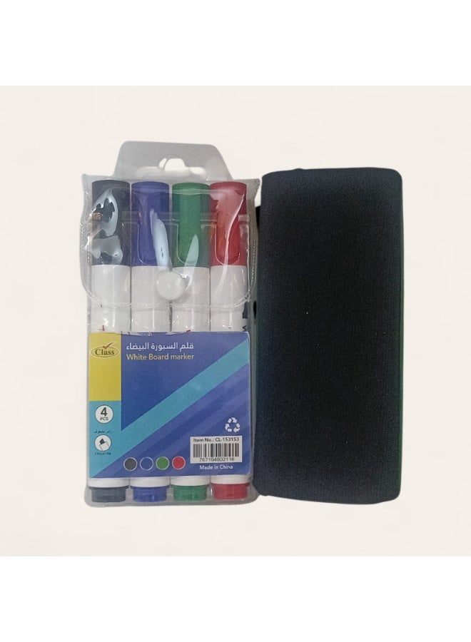 class 6-Piece White Board Set Multicolour With Eraser - Image 3