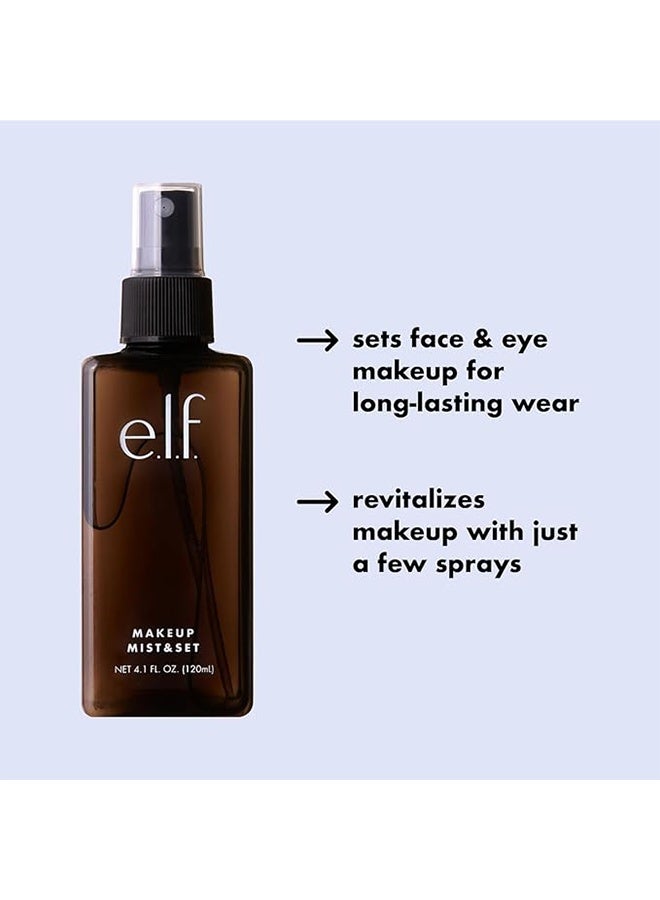 elf e.l.f. Makeup Mist and Set Spray Clear, Refreshing Hydrating, All-Day Wear Revitalizes, Ultra Fine & Long-Lasting Formula, Non-Sticky, Non-Greasy Feel, Sets Makeup and Achieves a Glowy Look - 120ML - Image 3