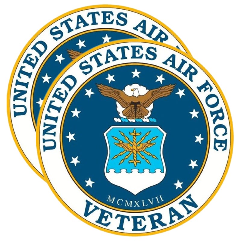 eDesign 2Pack United States Air Force Veteran Vinyl Sticker Decal 4 Inches Us Air Force Stickers and Decals for Car Truck Van Window Bumper Laptop Tablet Cup Tumbler and Any Smooth Surface - Image 3