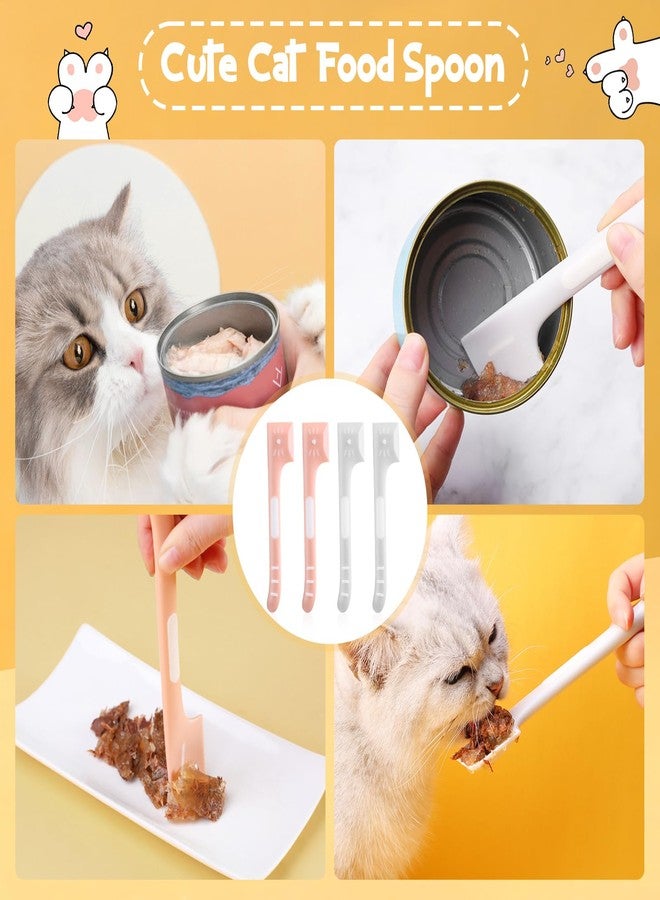 CdbC Cat Food Spoon - 4Pcs Cat Spoons for Wet Food Cat Food Spatula, Cat Can Opener Dog Spoon Pet Food Spoon for Cat Dog Pet - Image 2